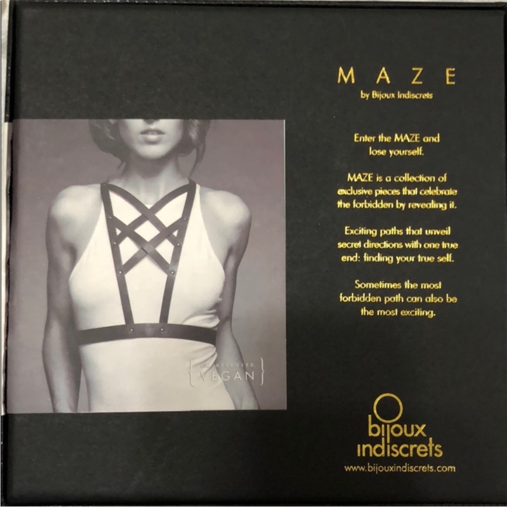 Bijoux Indiscrets Maze cross front harness - Picture 4 of 5